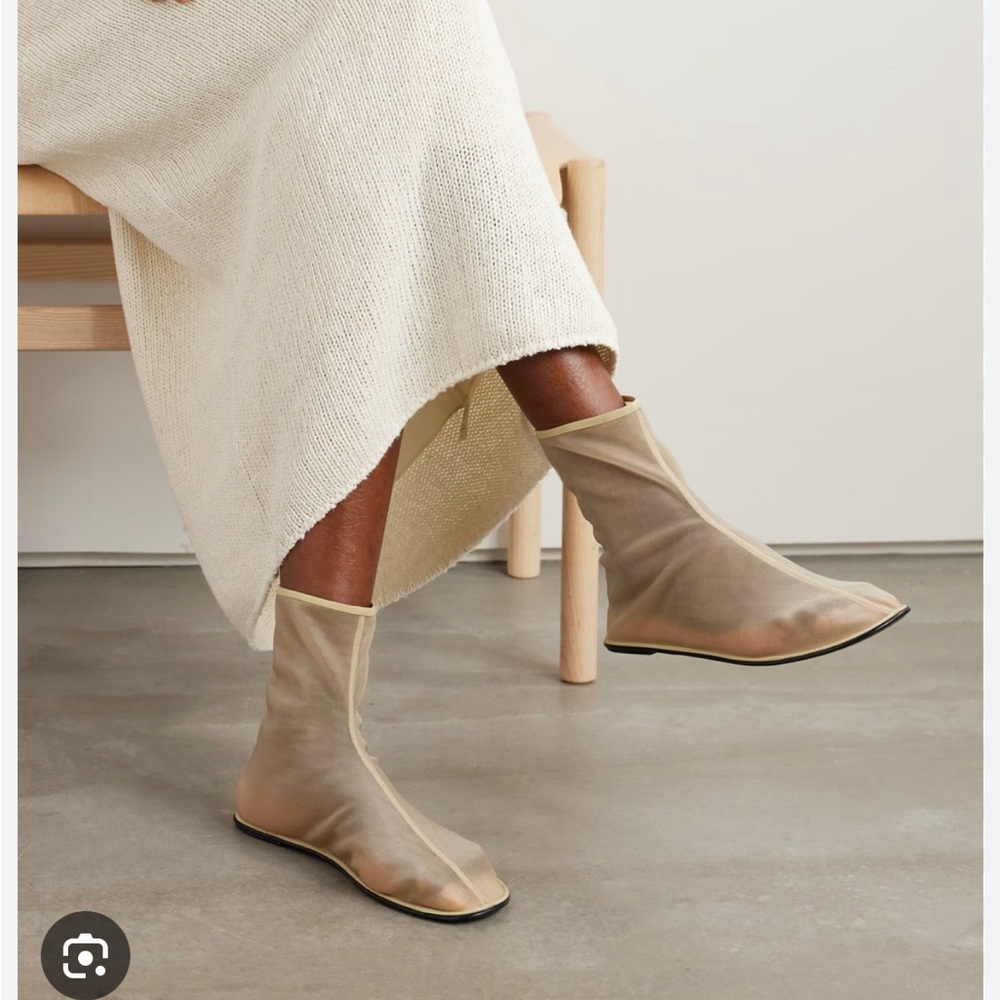 The Row Tan Mesh Sock Boots size US10/EU40